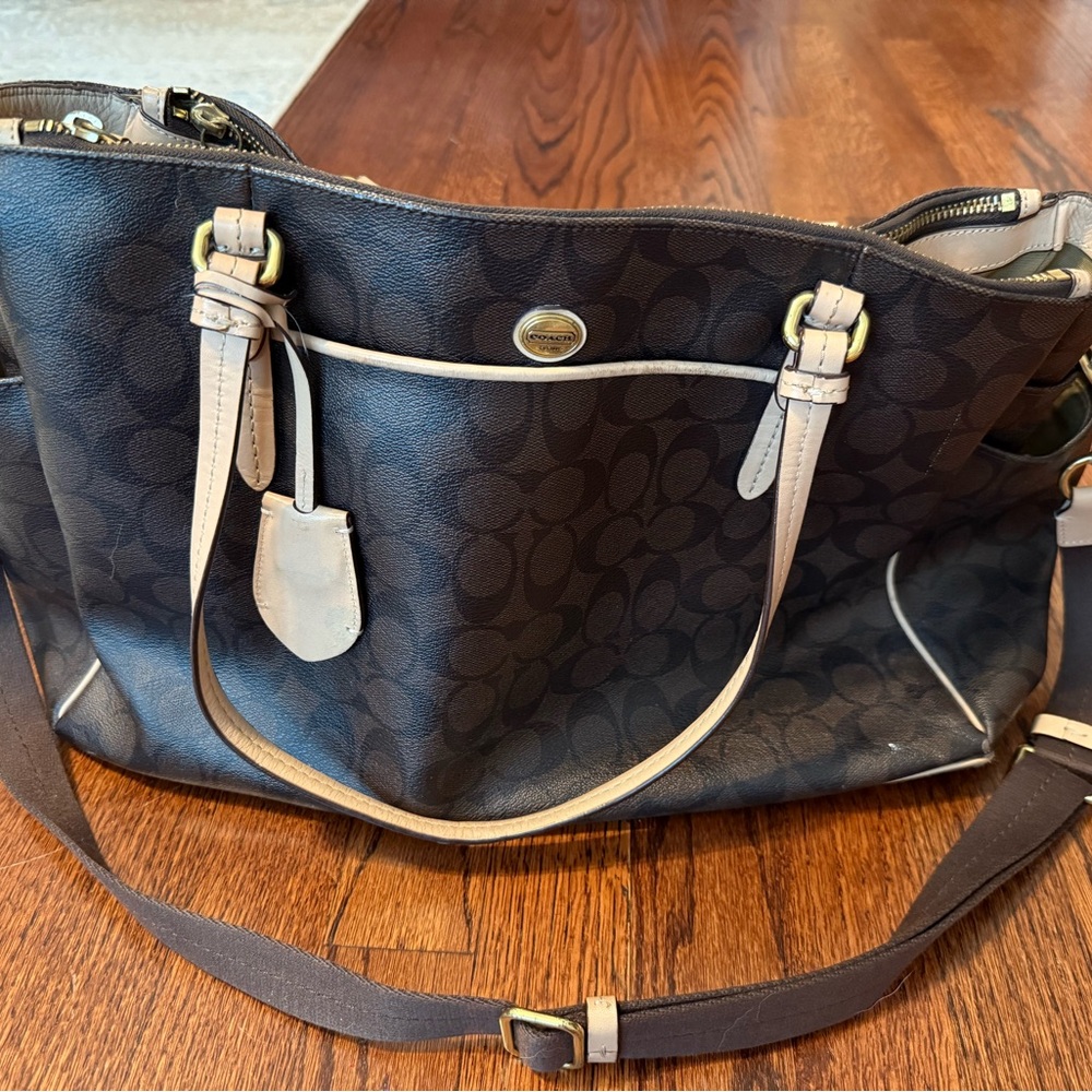 Coach Brown and Tan Women's Tote Bag